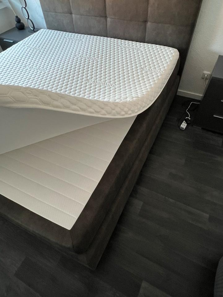 Boxspringbett 180x200 cm Federkern Anthrazit mit Matratze Neu in Recklinghausen
