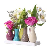 7 kleine bunte Blumenvasen Sockel Gestecke Keramik Deko Mini Vase Baden-Württemberg - Eppelheim Vorschau