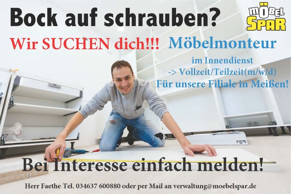 Möbelmonteur im Innendienst (m/w/d) in Meißen