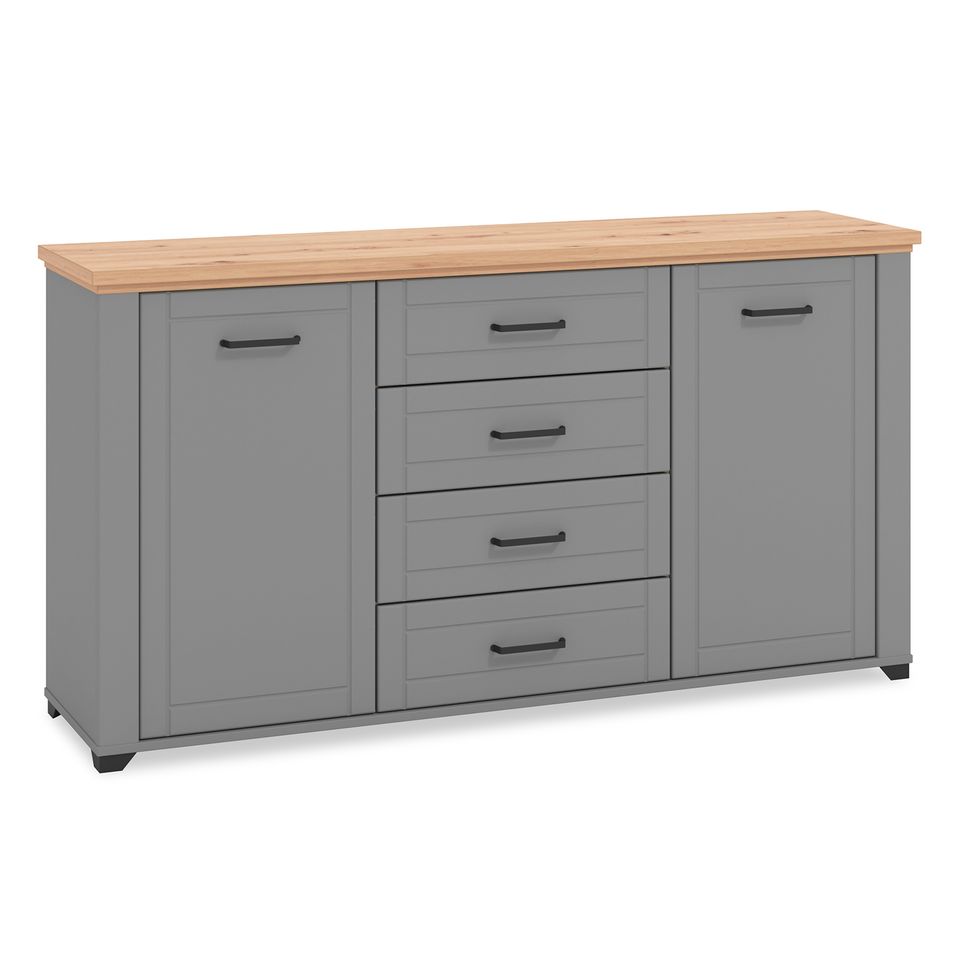 Kommode Sideboard Anrichte Holz Grau 4 Schubladen Schrank VB350€* in Magdeburg