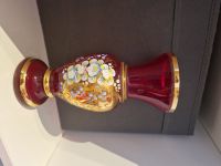 Glas Vase / Blumenvase Rot Höhe 21,70cm Bohemia Glas Blütenmotiv Leipzig - Mölkau Vorschau