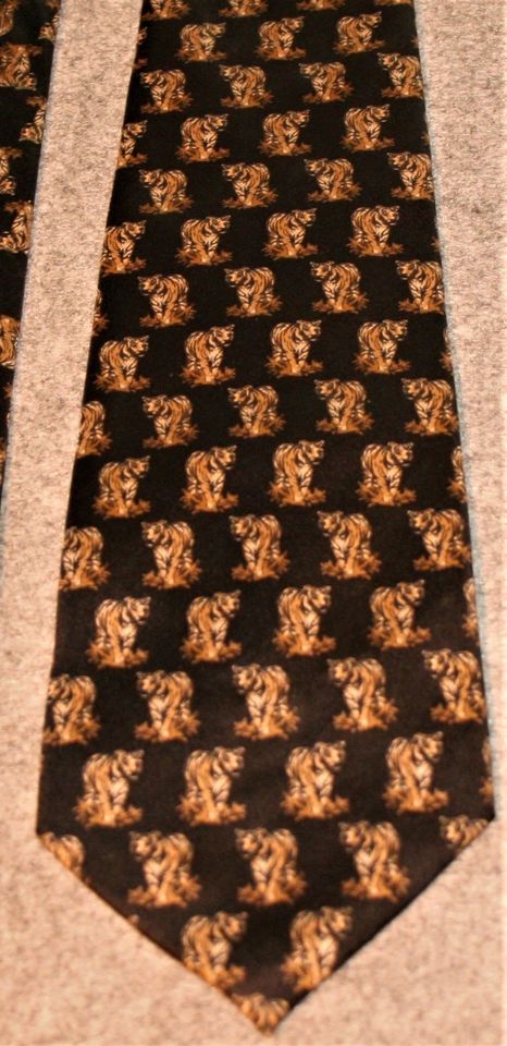 Vintage Rarität Schlips Krawatte Seide Pagoni Tiger Katze Top!! in Bergisch Gladbach