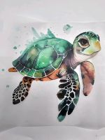 Bügelbild Schildkröte Watercolor Meerestier Baden-Württemberg - Lörrach Vorschau