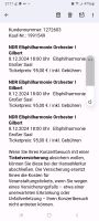 Elphilharmonie 8.12. um 18 Uhr, Bezahlung nach Konzert, 3 Tickets Frankfurt am Main - Gallus Vorschau