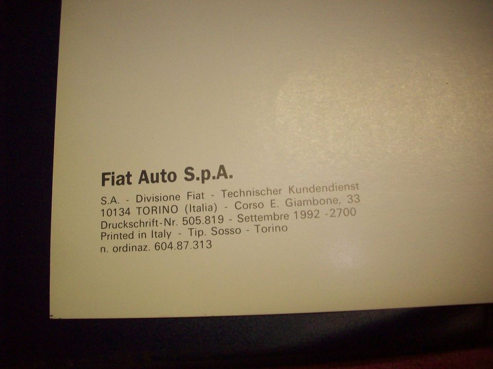 Fiat 4WD Allrad Tempra S.W. Werkstatthandbuch Reparaturanleitung in Rodgau