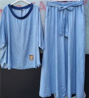 Damen Jeans Set Hose und Shirt blau l xl 2Xl Hessen - Groß-Gerau Vorschau