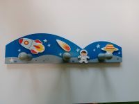 Garderobe Kinder, Astronaut, Planeten, Rakete, Holz, blau Aachen - Aachen-Haaren Vorschau