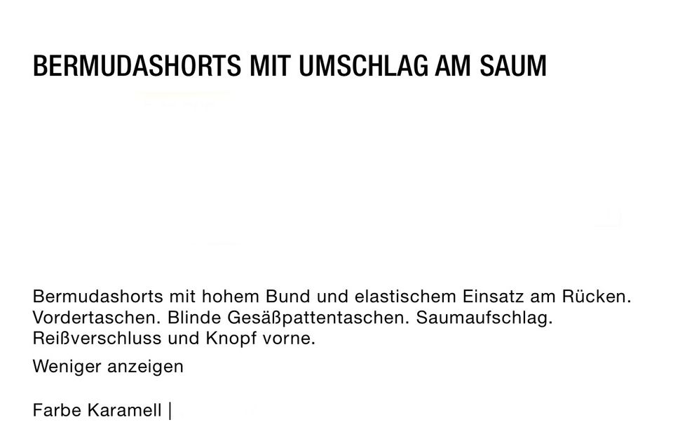 ★ Neu mit Etiketten ZARA BERMUDASHORTS Beige Karamell in Erfurt