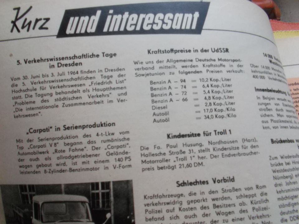 60.GEBURTSTAG  +++ DDR AUTO TECHNIK MAGAZIN  +++ MAI 1964 in Koblenz