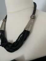 Schwarze Halskette mit Silberelementen Bayern - Obersüßbach Vorschau