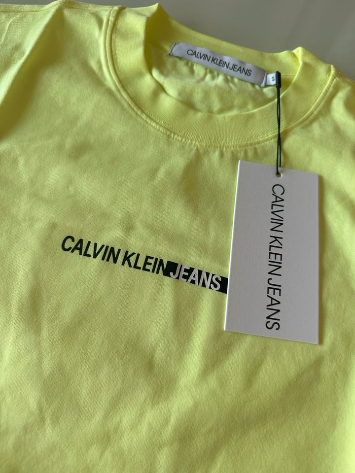 Calvin Klein hoodie CK sweatshirt gelb Tshirt neon alle Größen! in Düsseldorf