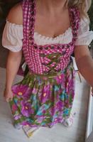 Neu ❤️ Seiden Dirndl + Schürze pink grün 38 40 Heine Strass lang Bayern - Straubing Vorschau