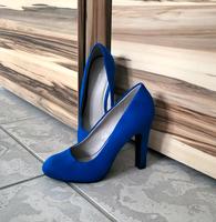Wie neu! High Heels Pumps mit hohen Absätzen ~ Gr. 36 ~ blau Bayern - Velden Vorschau