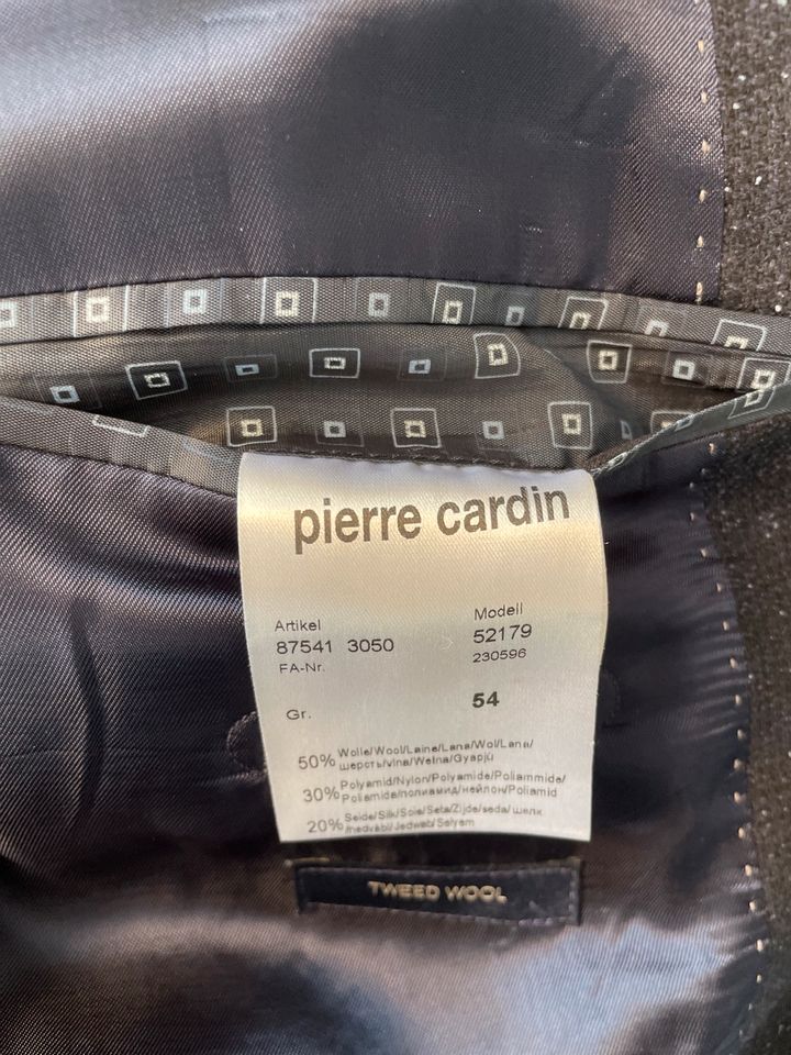 Pierre Cardin Sakko, neuw., blau, Tweed Wolle, Gr. 54, Jacket in Weisenheim am Sand