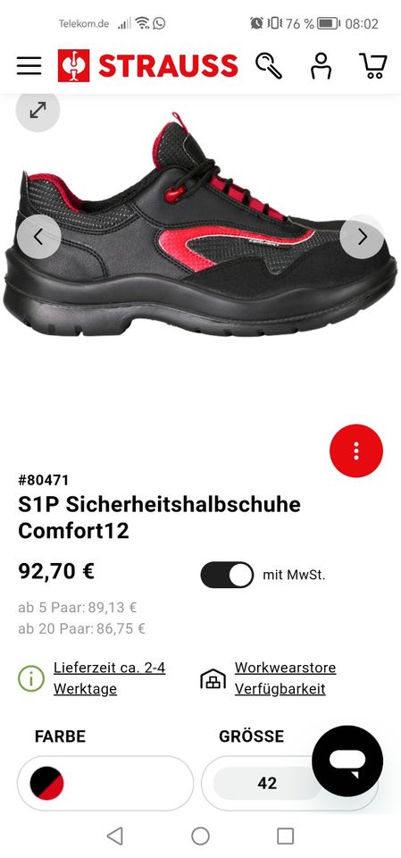 Sicherheitshalbschuhe Sicherheitsschuhe Arbeitsschuhe Neu! in Rätzlingen bei Haldensleben