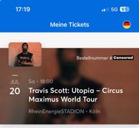 2x Travis Scott: Utopia- Circus Maximus World Tour Köln Innenstadt - Köln Altstadt Vorschau