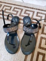 Sandalen, Damen, Größe 38, schwarz Sachsen-Anhalt - Halberstadt Vorschau