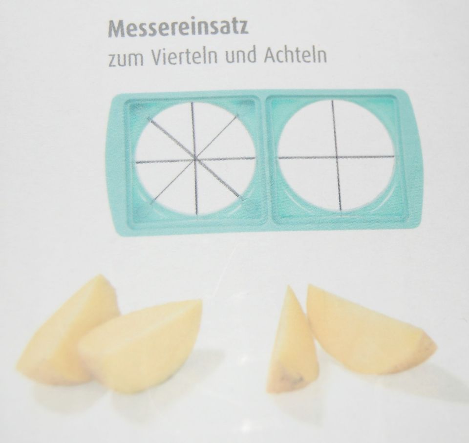 NEU Genius Nicer Dicer Fusion Messereinsatz Vierteln und Achteln in Emsdetten