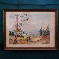 Vintage Antique Aquarell 1949 midcentury signiert Hessen - Hofheim am Taunus Vorschau