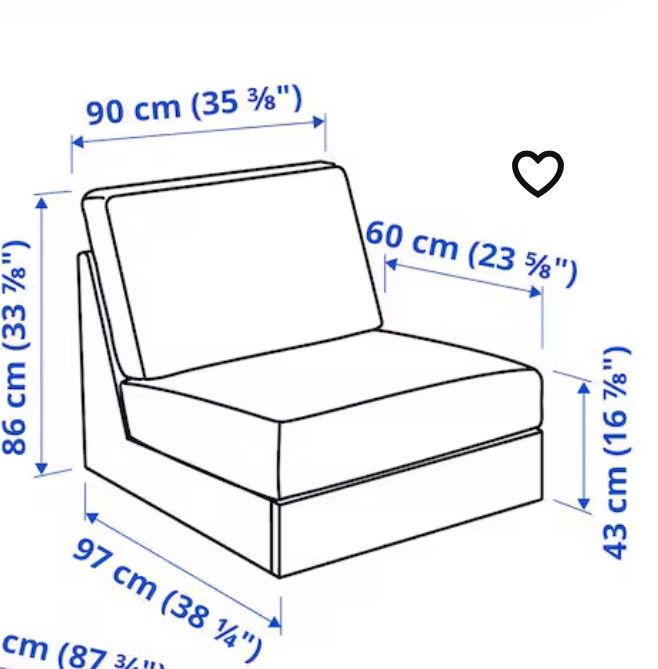 Ikea Kivik Sessel und Hocker mit Aufbewahrung in Heilbronn