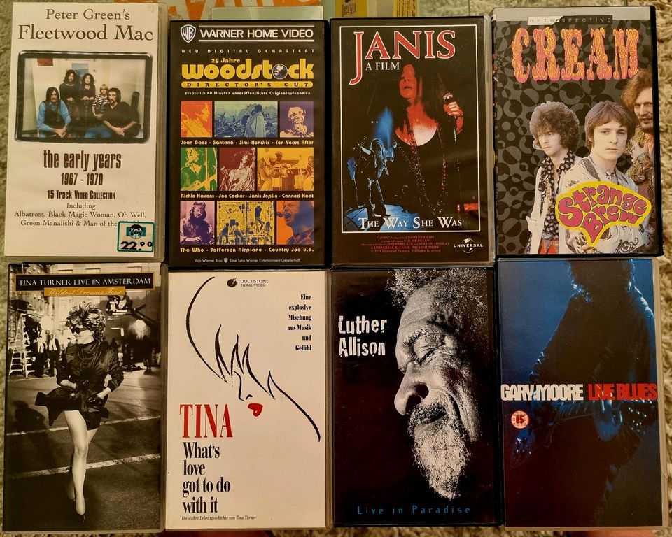 VHS  Cream Gary Moore Luther Allison Fleetwood Mac Joplin Tina in Nordhorn