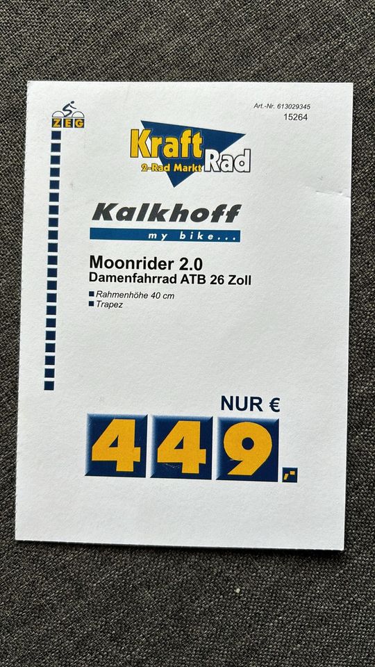 Fahrrad Kalkhoff Moonrider 2.0 26 Zoll mit originaler Rechnung in Euskirchen