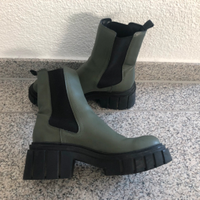 Stiefeletten Graceland Kunstleder Stiefel Deichmann khaki Gr. 39 Hessen - Hanau Vorschau