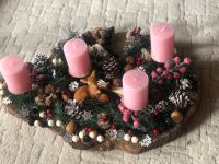 Handmade Weihnachtsgesteck auf natürlicher Baumscheibe Sachsen-Anhalt - Ilsenburg (Harz) Vorschau