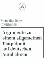 Prospekt Argumente allgemeines Tempolimit auf Autobahnen 1991 Pankow - Prenzlauer Berg Vorschau