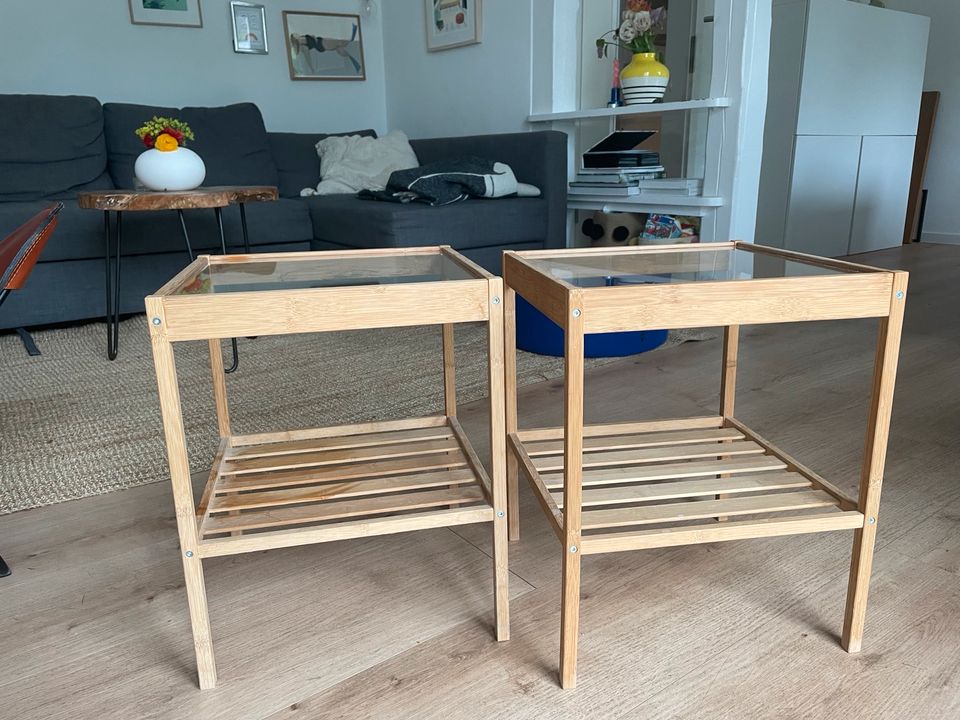 Zwei kleine Beistelltische/Nachttische von Ikea in Sentrup