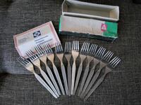 ABS.DDR Besteck.12 Gabeln.Muster Linse.Rostfrei. Bayern - Stein Vorschau