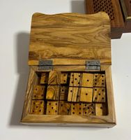 Holz Domino spiel mit Kiste handgemacht Geschenkidee Nordrhein-Westfalen - Lüdinghausen Vorschau