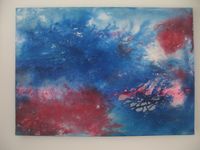 ACRYL BILD HANDGEMALT 70 x 50 x 1,5cm Leinwand Motiv "Abstrakt" Essen - Essen-Kettwig Vorschau