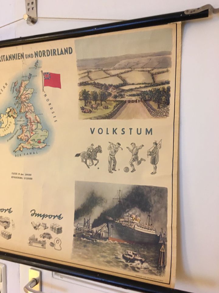 Großbritannien - Wandkarte, Bild, Landkarte, Vintage, Deko in Freiburg im Breisgau