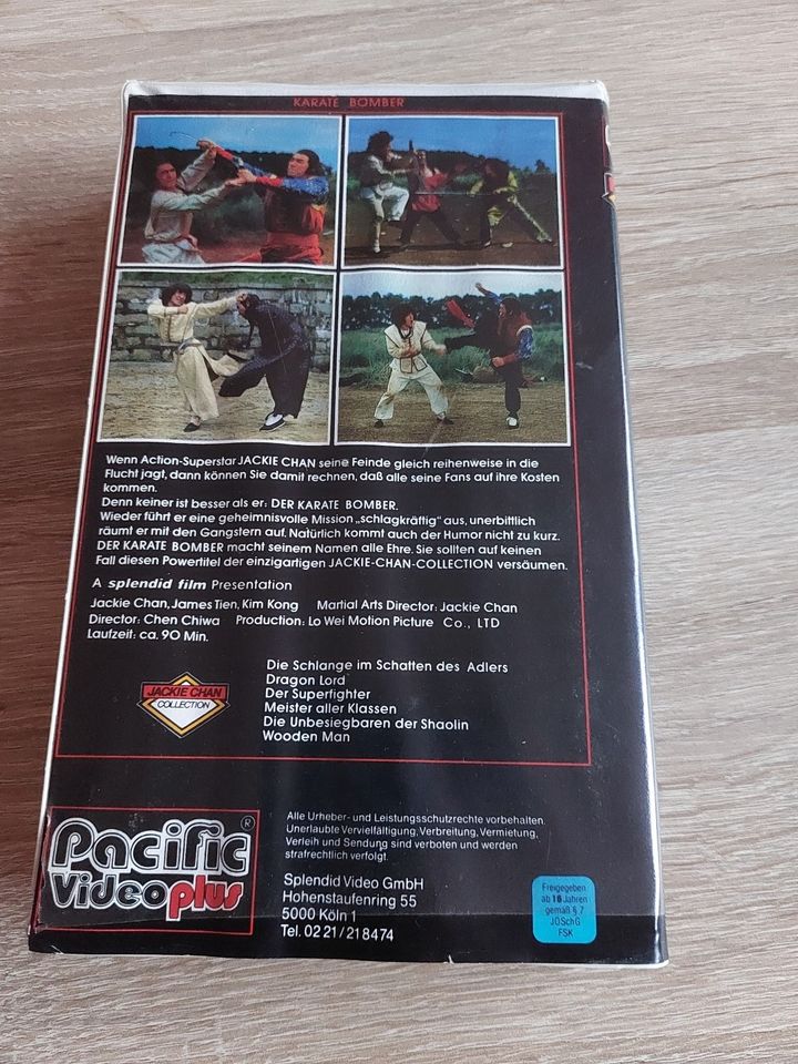 4 Jackie Chan VHS Wooden Man Dragon Lord Karate Bomber Projekt B in Dessau-Roßlau