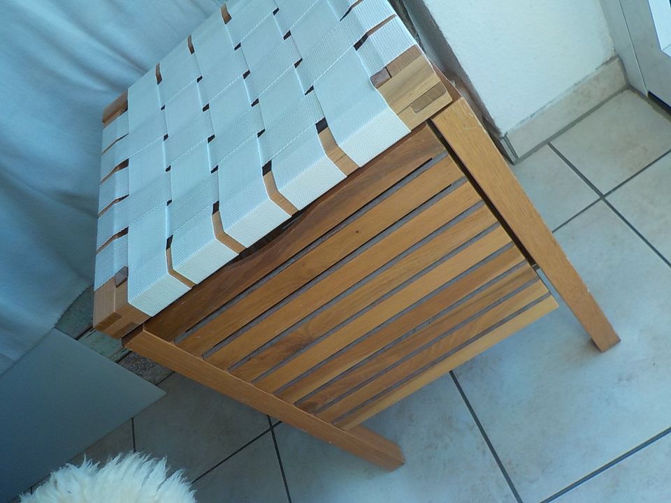 Ikea Hocker Aufbewahrung Bad Holz - Sitzbox - kl. Poof in Ketsch