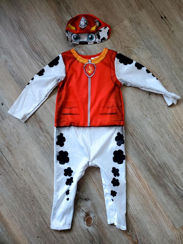 Kostüm Marshall, Paw Patrol, Größe 92/98, wie neu in Fahrenbach