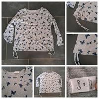 Dünner Pullover, Gina, Größe 44, grau, Schmetterlinge Niedersachsen - Holle Vorschau