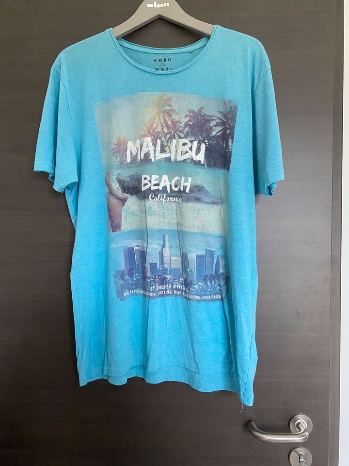 SMOG T-Shirt Malibu Beach / XXL in Türkis in Niederaula