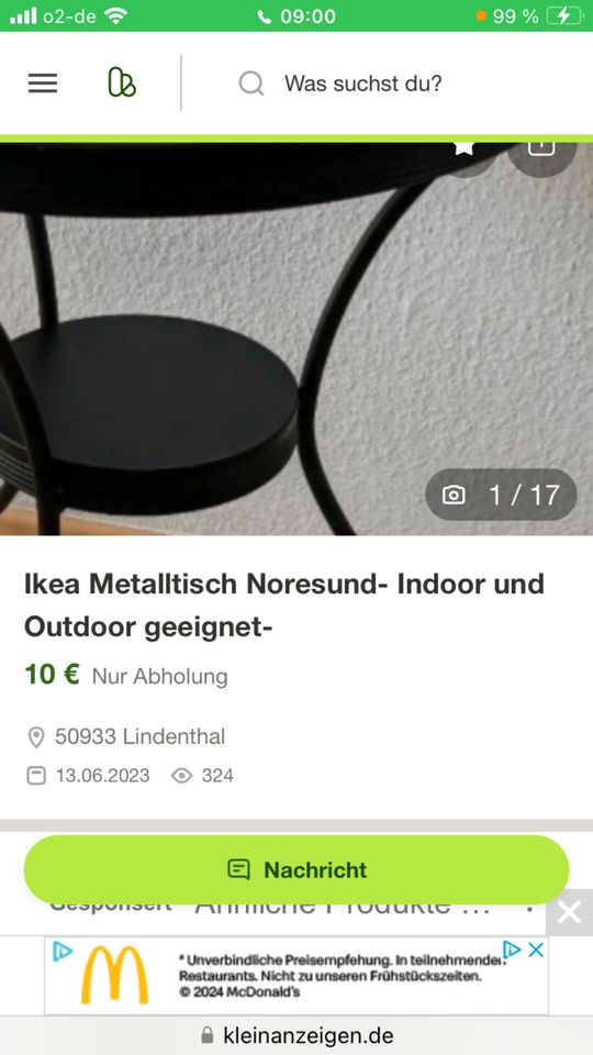 Ikea Metalltisch- Indoor und Outdoor- in Köln