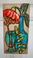 Wandbild Blume Keramik 1960er bunt majolika fat lava Kiel - Mitte Vorschau