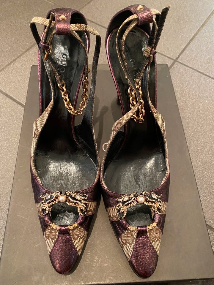 Original Tom Ford for Gucci Dragon Pumps GG Gr.38 Vintage in Düsseldorf