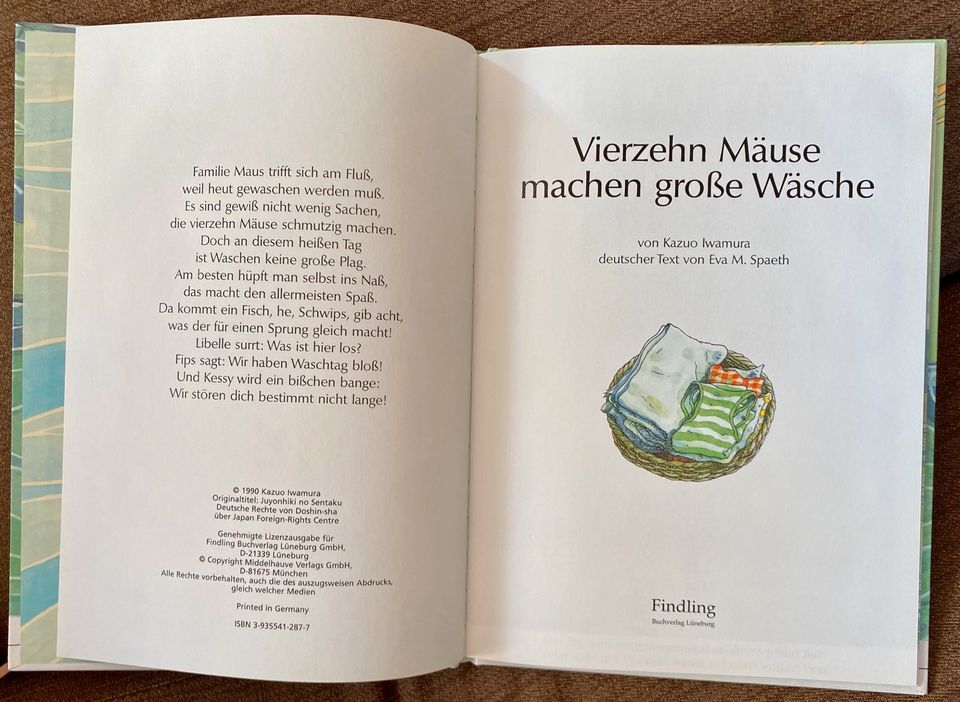 Vierzehn Mäuse machen große Wäsche, Bilderbuch, Kazuo Iwamura in Kronberg im Taunus