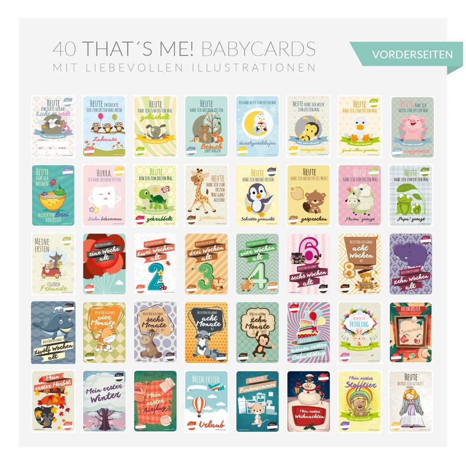 NEU: Meilensteinkarten Baby (Babycards von thatsme mit 40 Karten) in Hamburg
