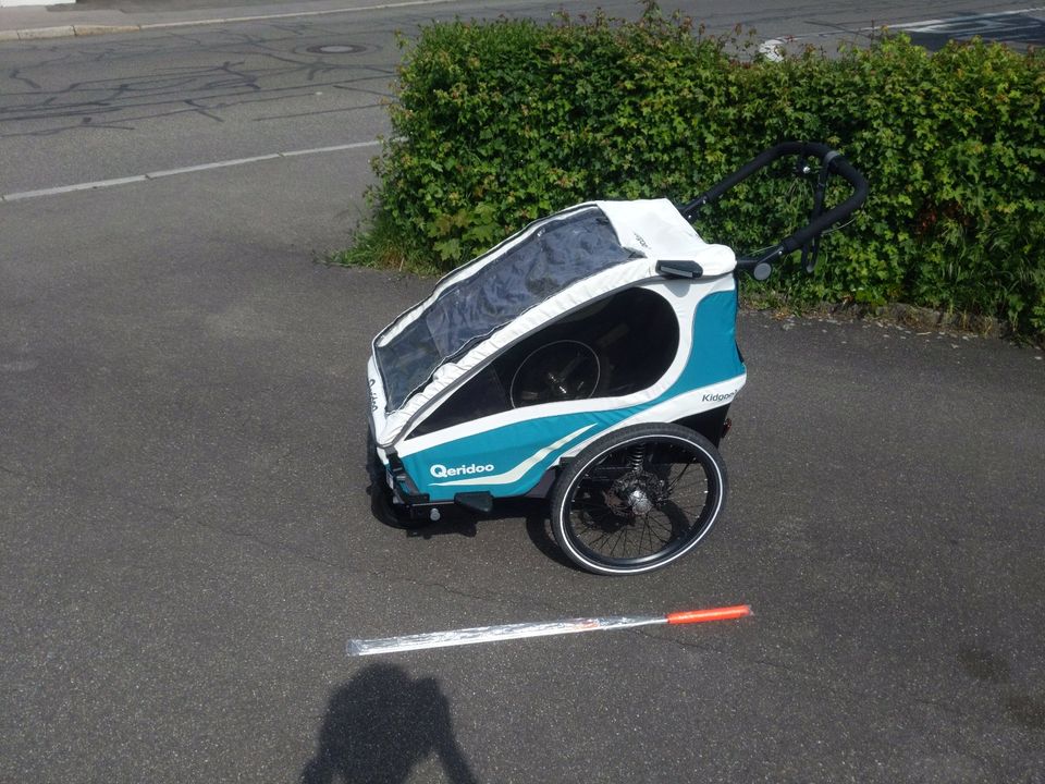 Qeridoo Kidgoo 1 Sport Fahrradanhänger Kinderwagen Scheibenbremse in Böblingen