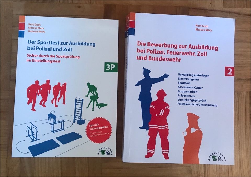 2 Bücher zum Einstellungstest/Sporttest bei der Polizei in Mistelbach