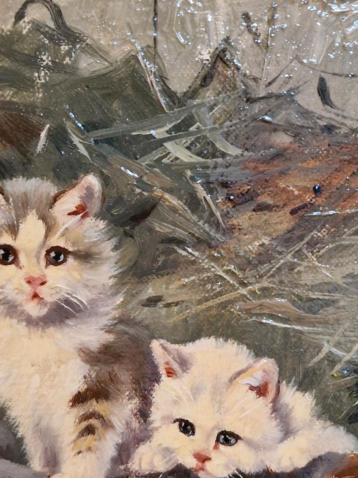 Gemälde Benno Kögl (1892-1973) Mutterkatze mit 4 Jungen in Bonn