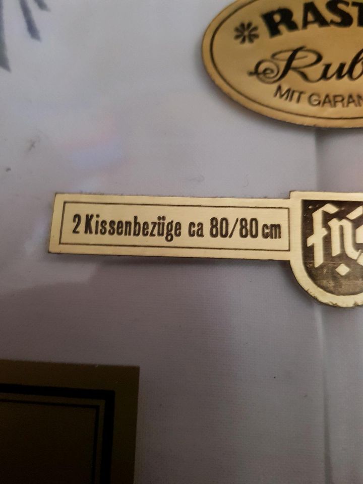 6x bestickte Kissenbezüge 80x80cm Retro OVP unbenutzt Top Zustand in Mitteleschenbach