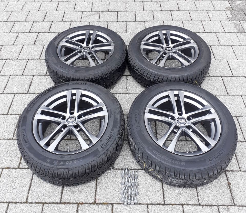 Aluräder/TEC AS4 mit M+S Reifen, 215/60 R17 95 H, gebraucht. in Albstadt