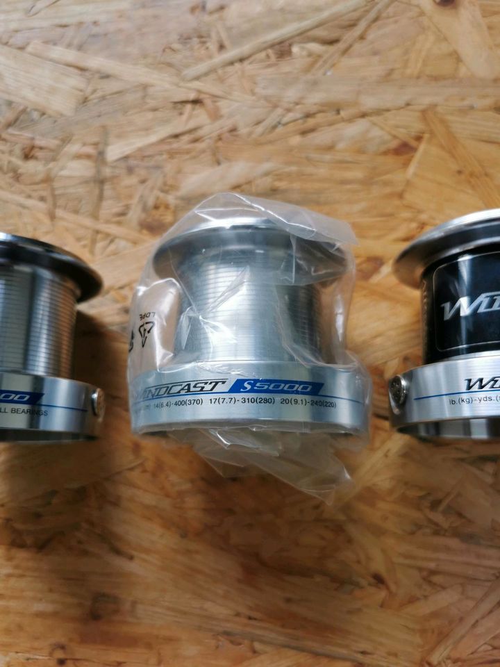 4× Daiwa Windcast S 5000 Ersatzspulen NEUWARE Angeln Carp Fishing in Bad Bentheim